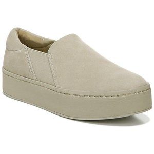 NWT Vince Women's Warren Platform Slip On Sneakers - Suede Doe - 8.5